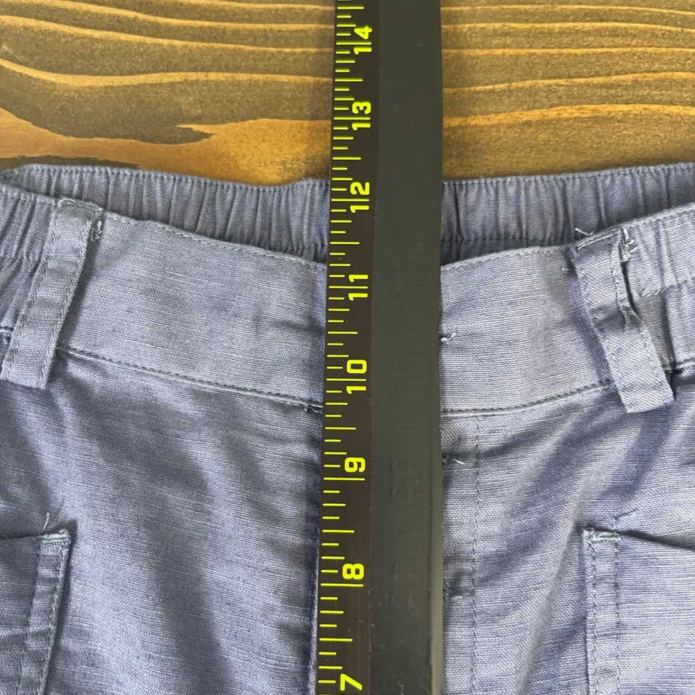 Lintico Linen Blend Blue High Waisted Pants Womens‎ XS Coastal Minimalist - Picture 8 of 13